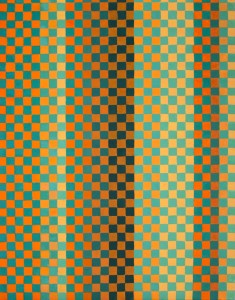 Angela Faustina, Abstract Color Study - Squares, 2007. Gouache painting on paper, 11” by 14”. Reimagining the fruit found in traditional still life paintings.