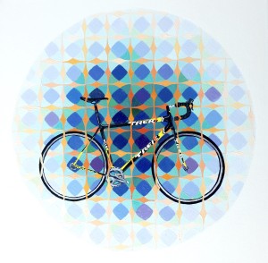 Angela Faustina, TREK, 2014. Oil on canvas, 16" by 16". Private collection.