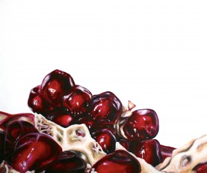 Angela Faustina, Pomegranate X, 2012 - 2013. Oil on canvas, 24" by 20”.
