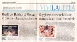 News article about Angela Faustina in the Italian paper Il Gazzetta del Mezzogiorno