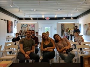 Audience at the BRANDED artist talk at gallery43, Roswell, Georgia, 2017.