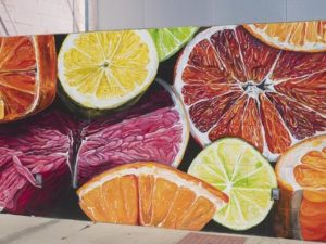 Citrus Medley mural for SHINE St. Petersburg Mural Festival at Greenbench Brewing, St. Pete, FL.