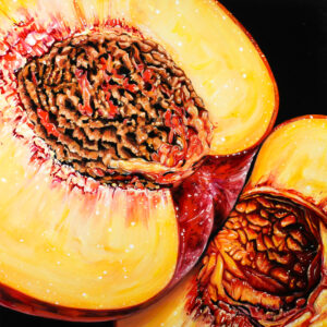 Angela Faustina, GEORGIA PEACH (XI), 2021. Oil on cradled painting panel, 12 by 12
