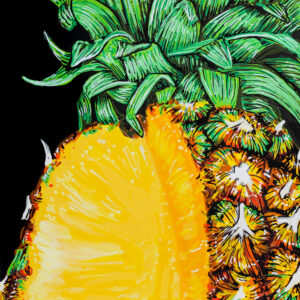 PINEAPPLE acrylic painting by Angela Faustina