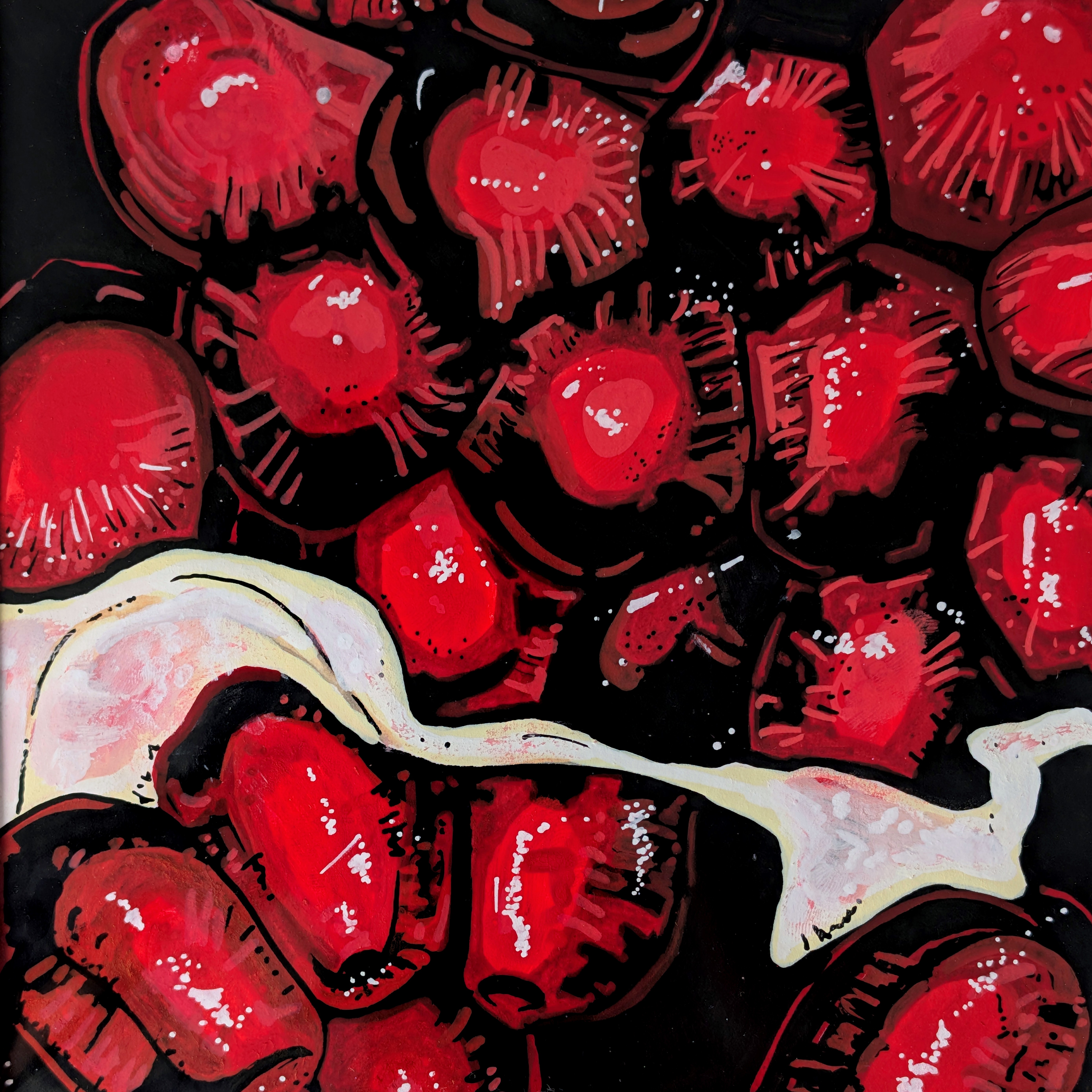 POMEGRANATE acrylic painting