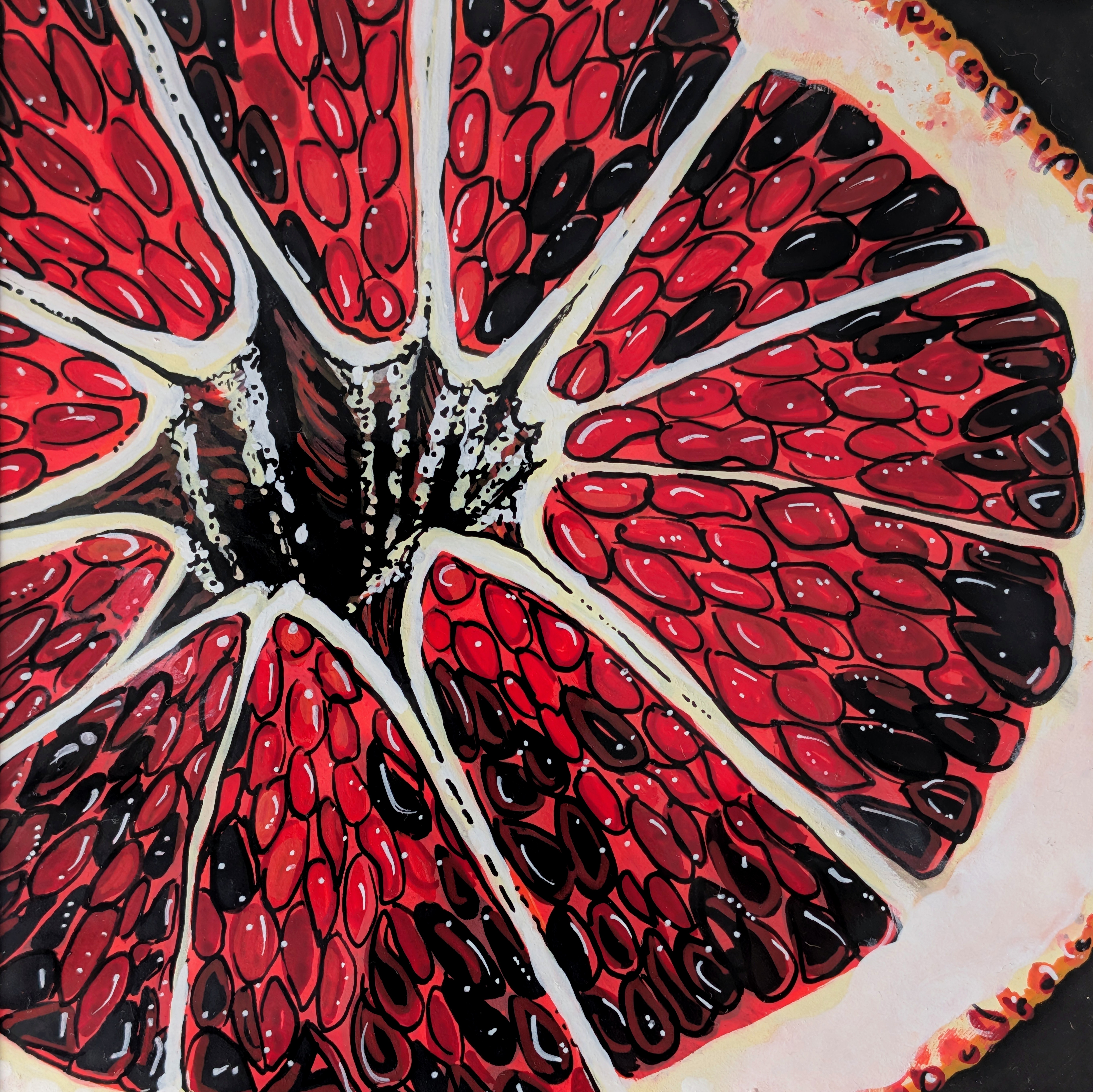 BLOOD ORANGE acrylic painting